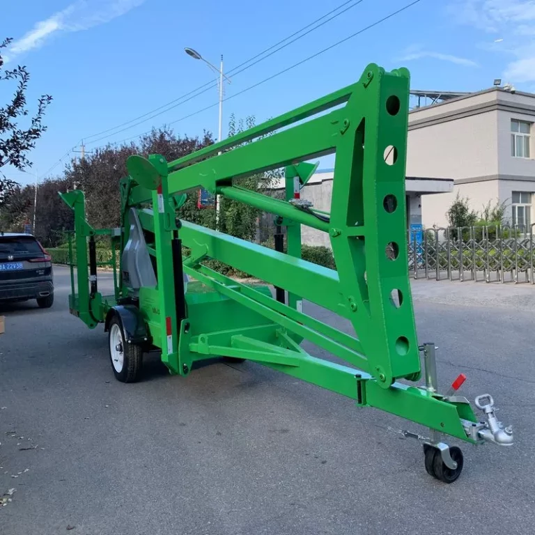 Traction type folding arm elevator