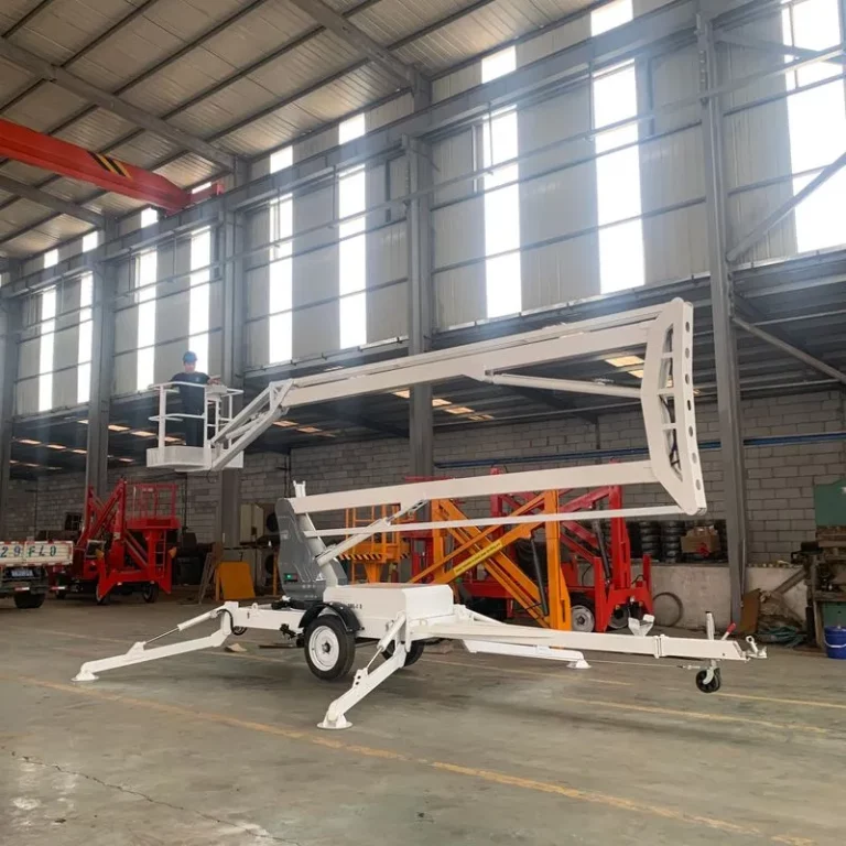 Traction type folding arm elevator